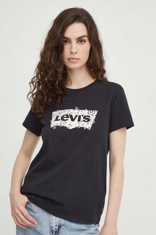 

Хлопковая футболка Levi's, черный