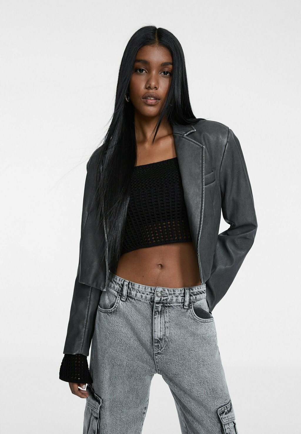 

Куртка из искусственной кожи Stradivarius