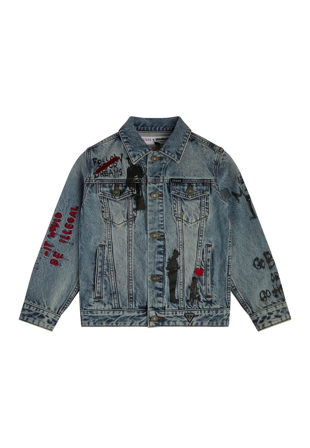 

Джинсовая куртка MIT GRAFFITI PRINT Guess, цвет blau