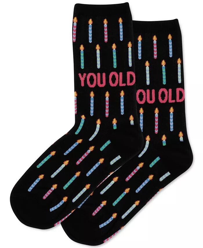 

Женские носки с надписью "You Old" на день рождения Hot Sox, черный