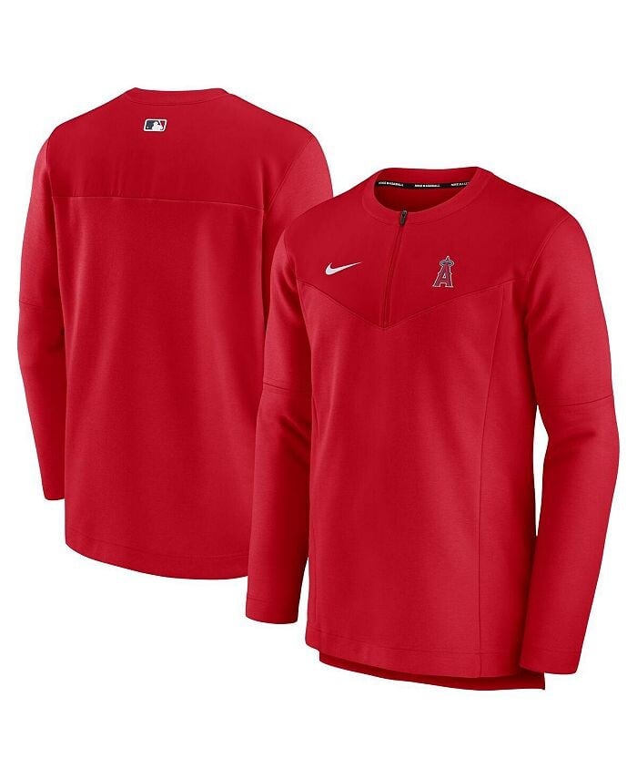 

Мужской красный топ с молнией до половины из коллекции Game Time Performance Los Angeles Angels Authentic Nike, красный