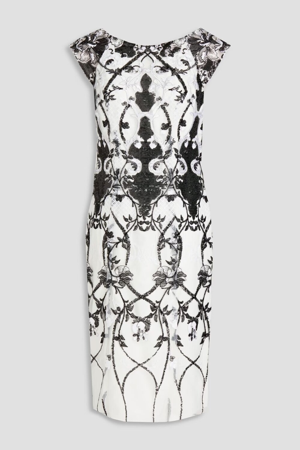 

Украшенное платье из тюля Marchesa Notte, белый