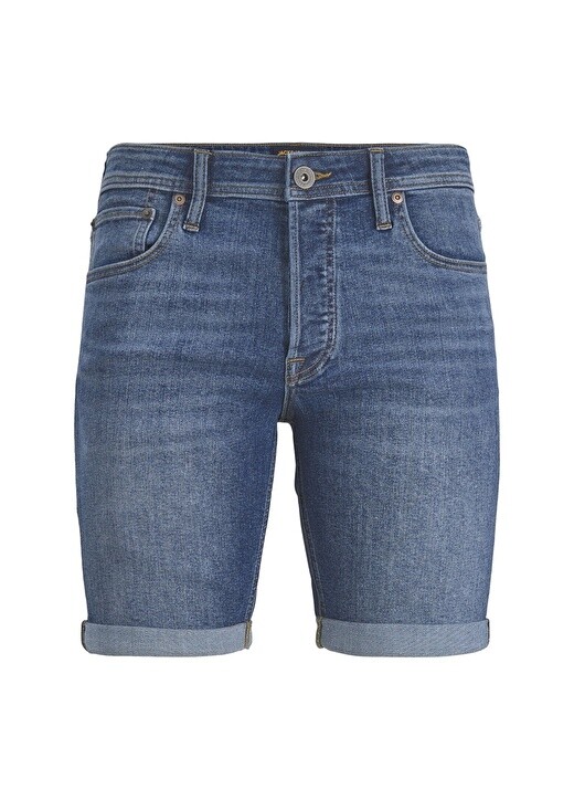 

Однотонные синие мужские шорты с нормальной талией Jack & Jones