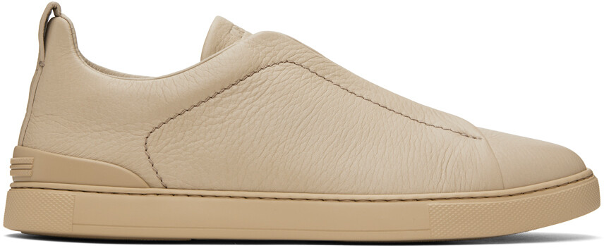 

Бежевые кроссовки с тройной строчкой Zegna, цвет Beige