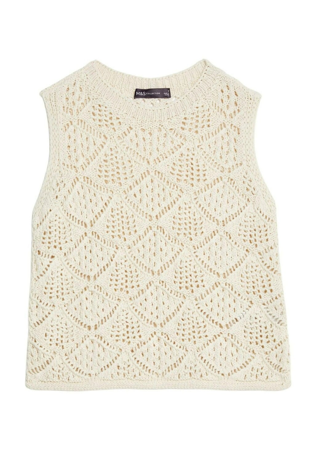 

Топ CROCHET VEST Marks & Spencer, цвет Mottled Beige