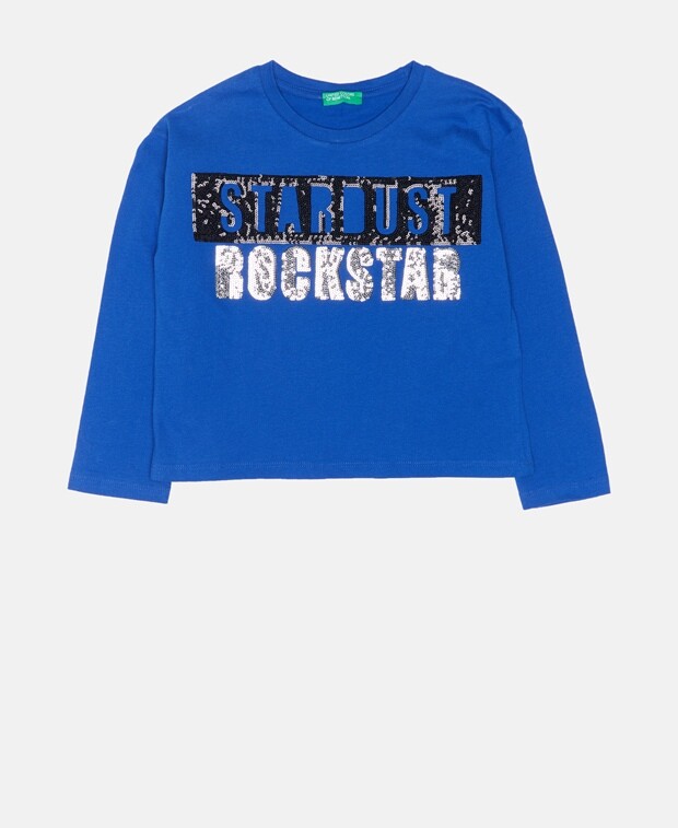

Топ с длинными рукавами United Colors of Benetton, цвет Royal Blue