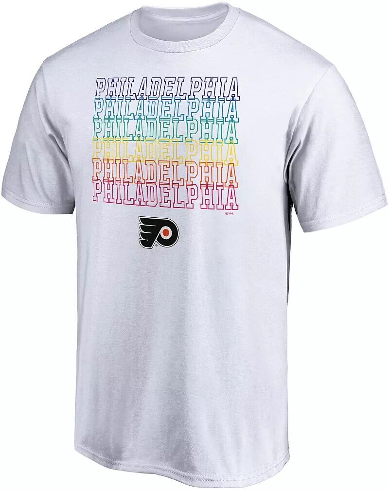 

Мужская белая футболка НХЛ Philadelphia Flyers Pride