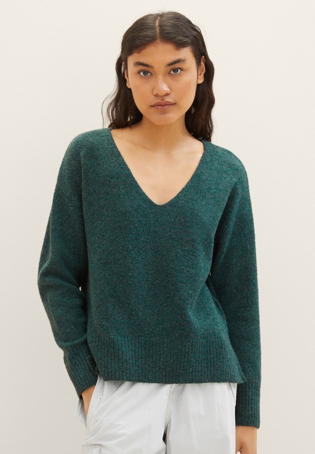 

Свитшот TOM TAILOR DENIM, цвет midnight forest green mélange