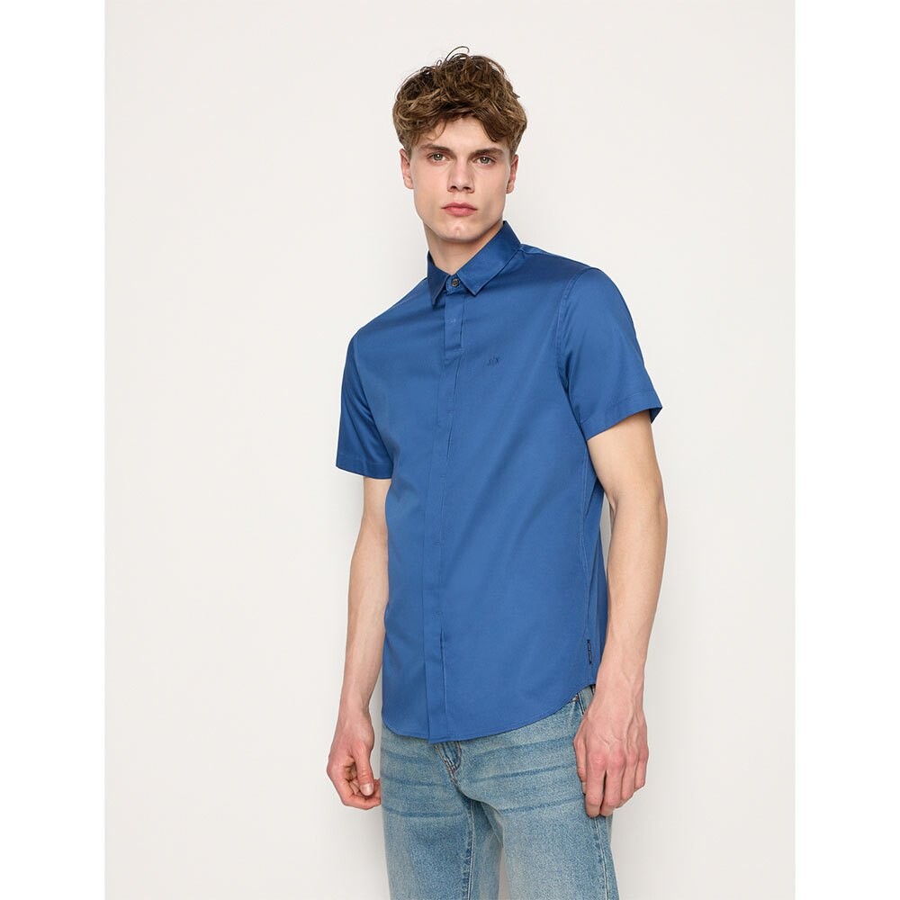 

Рубашка с длинным рукавом Armani Exchange 8NZCBF_ZN10Z, синий