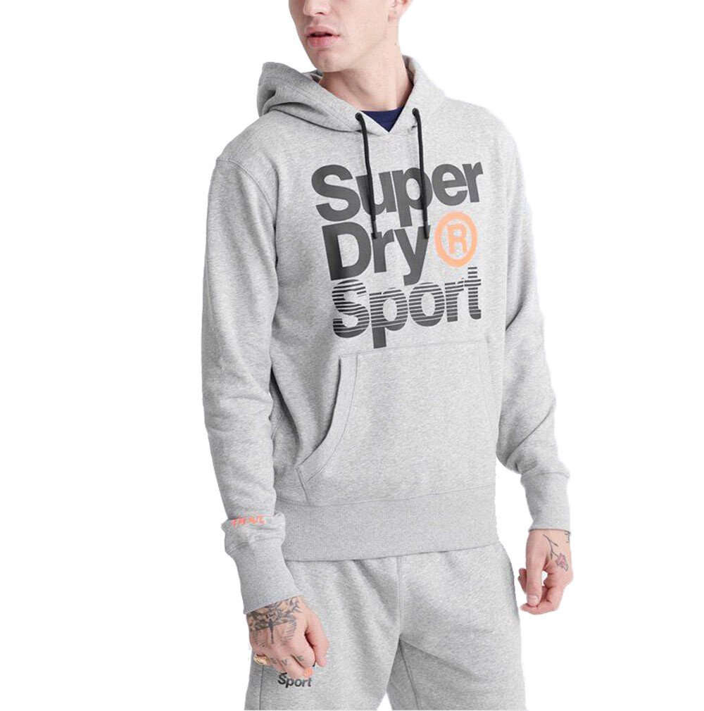 Толстовка Superdry Core Sport Overhead, серый