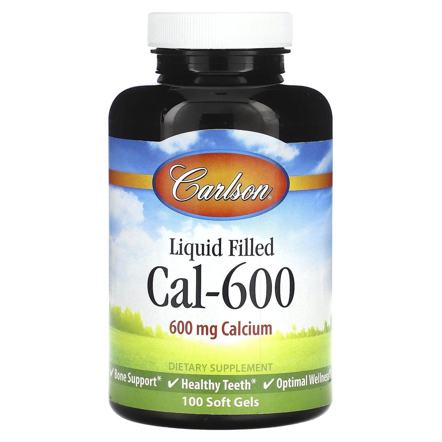

Cal-600 с жидкостью, 600 мг, 100 мягких таблеток, Carlson