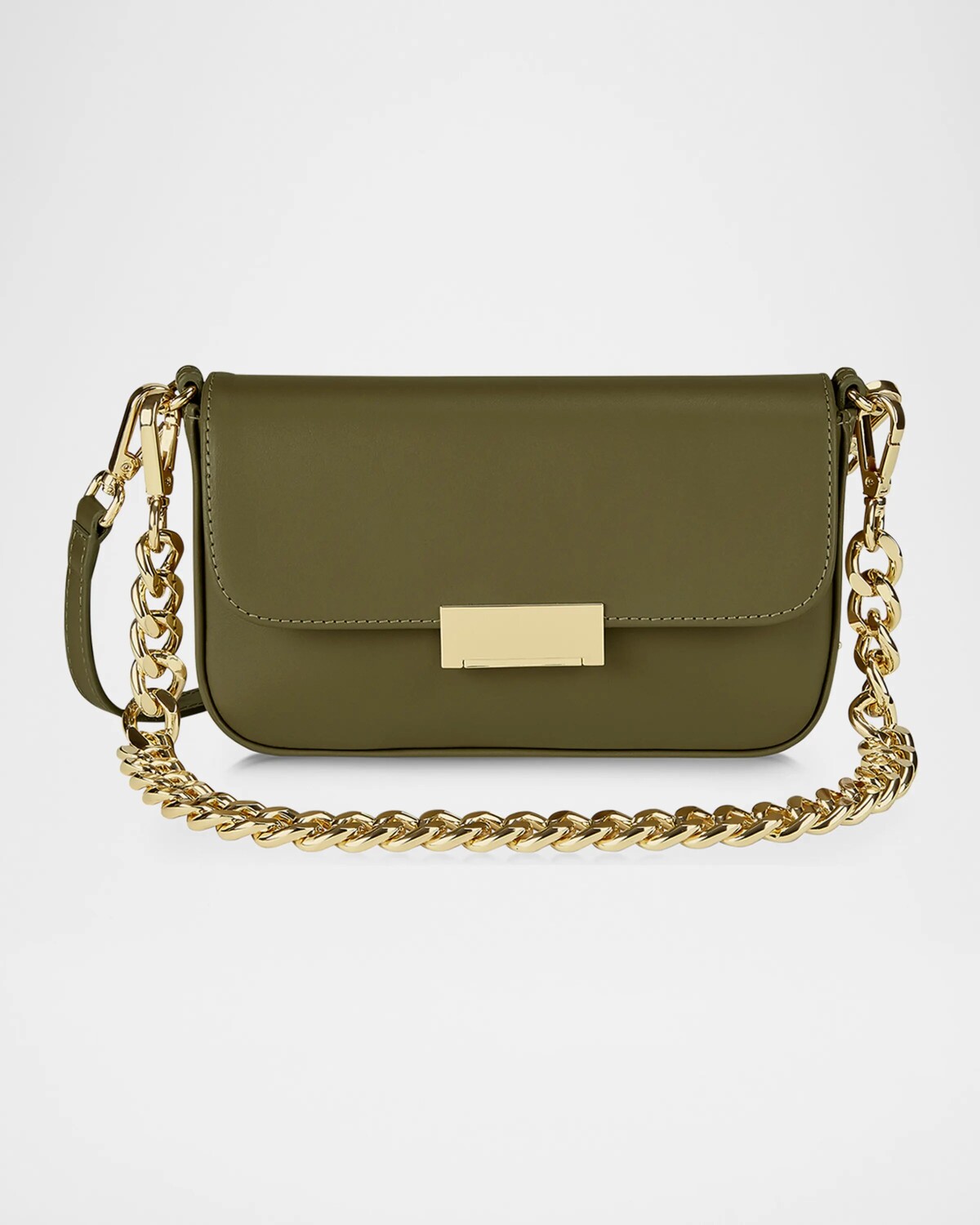 

Кожаная сумка через плечо Edie с клапаном Gigi New York, цвет Olive