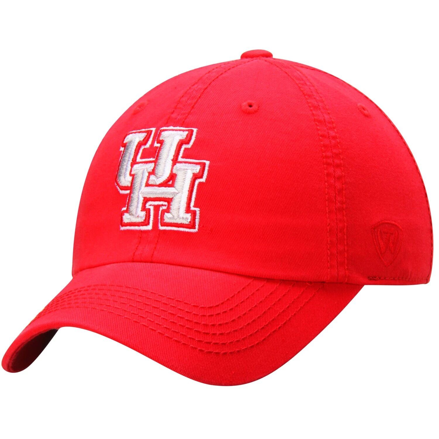 

Мужская однотонная регулируемая шляпа Top of the World Red Houston Cougars