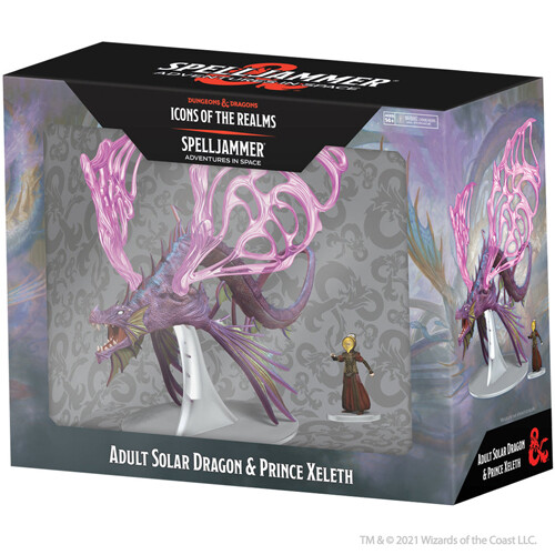 

Фигурки D&D Icons Of The Realms Miniatures: Spelljammer Adventures In Space – Adult Solar Dragon & Prince Xeleth