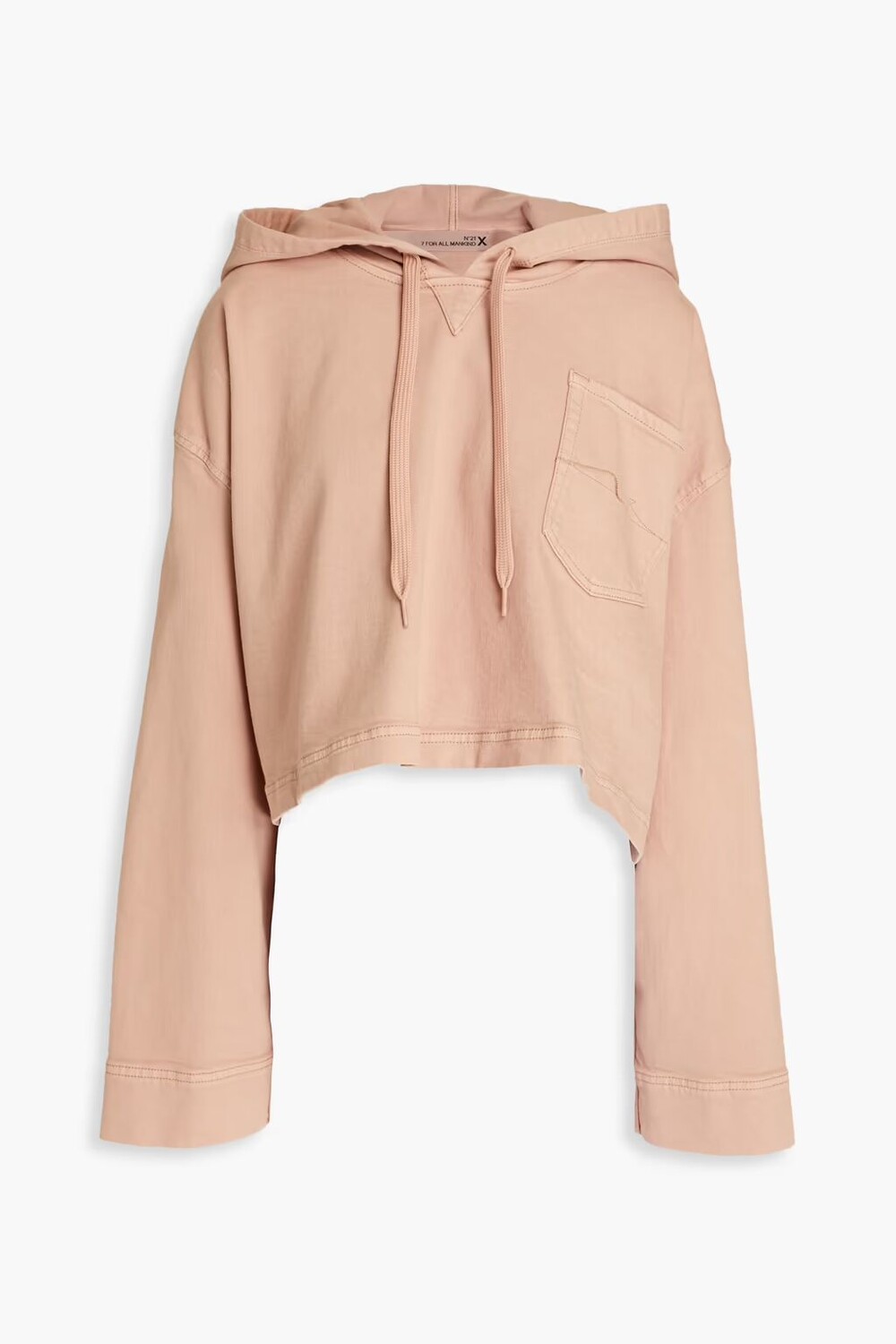 

Укороченное джинсовое худи оверсайз N°21 X 7 For All Mankind, цвет Blush