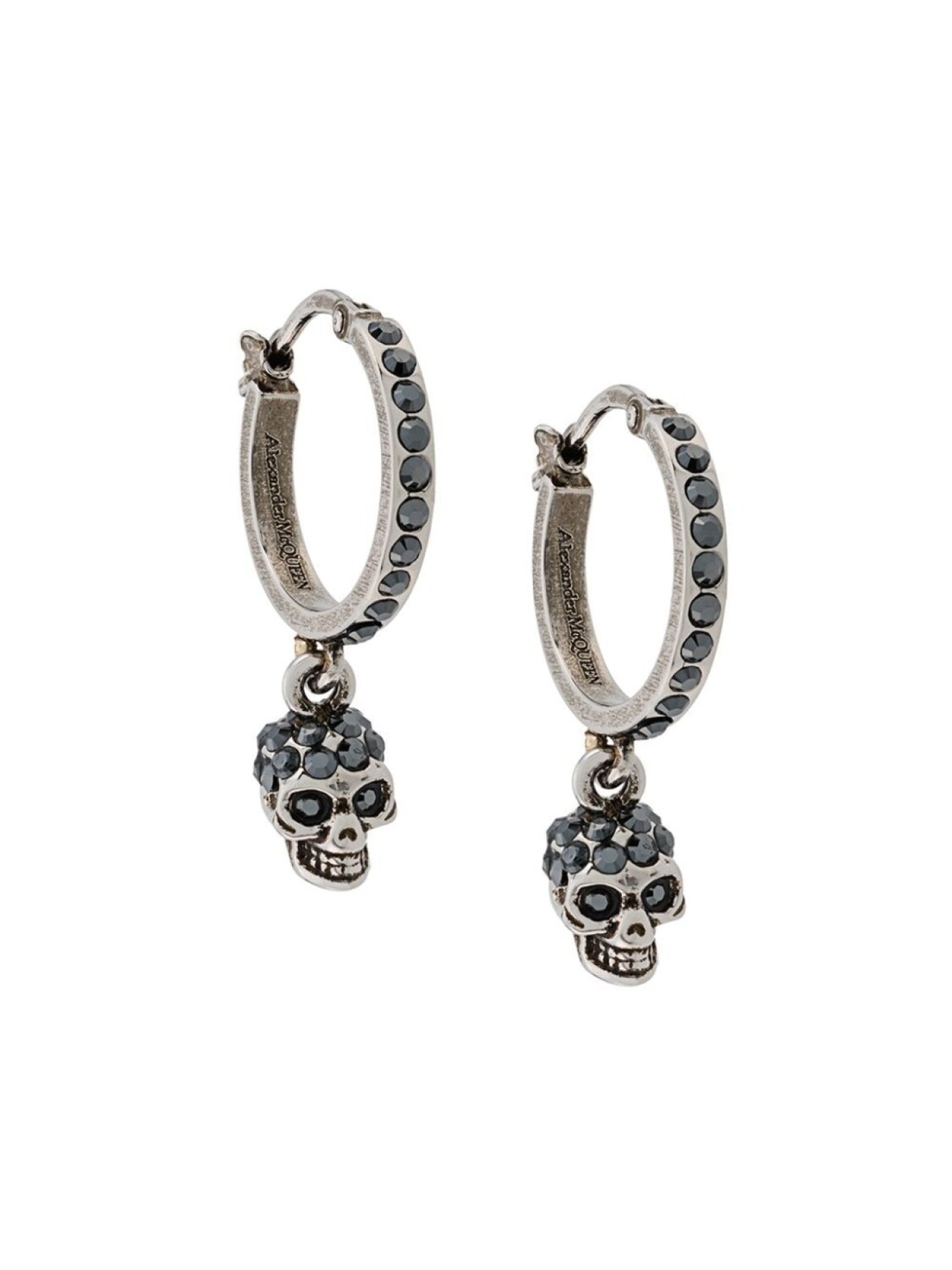 

Серьги с подвесками Skull Alexander McQueen, металлик