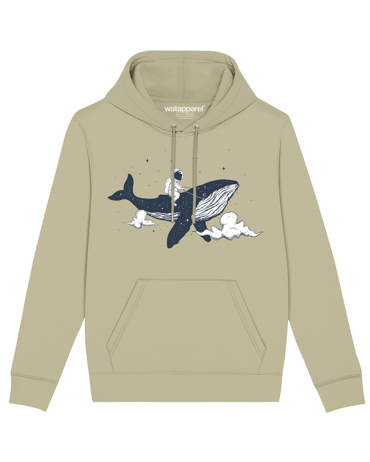 Толстовка wat? Apparel Spacewhale, цвет Sage