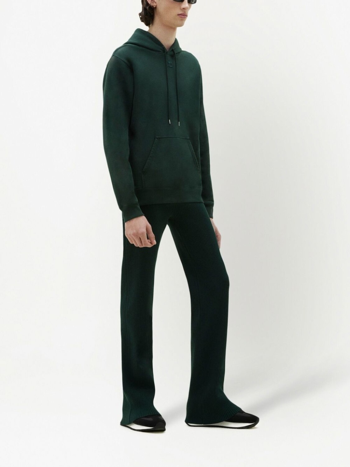 

Courrèges худи с вышитым логотипом, зеленый