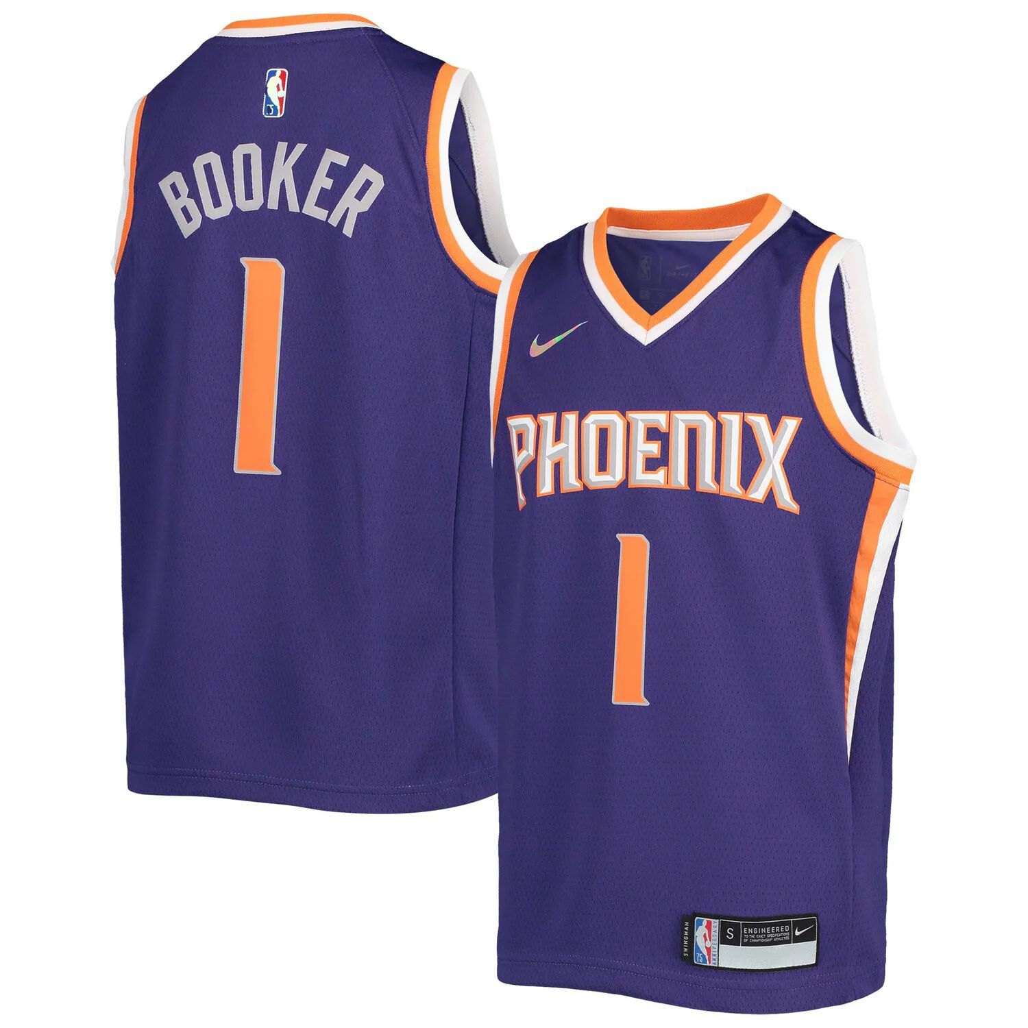 2021 new mens american basketball phoenix devin booker jersey Молодежная футболка Nike Devin Booker Purple Phoenix Suns 2021/22 Diamond Swingman — Icon Edition Nike