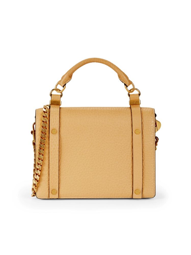 

Кожаная сумка с верхней ручкой Chloé, бежевый