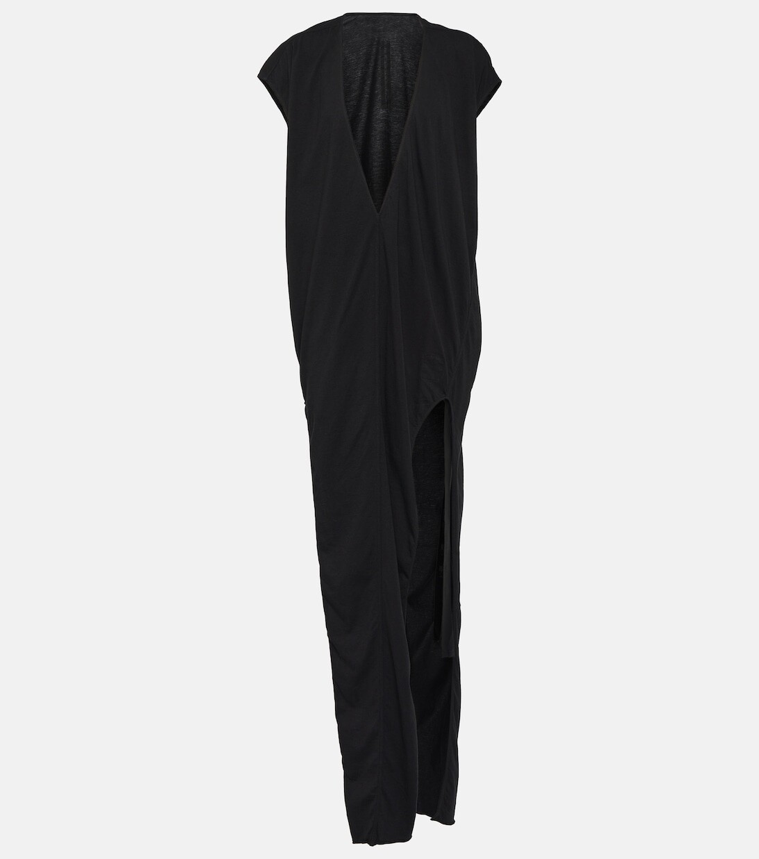 

Платье макси из хлопкового джерси Rick Owens, черный