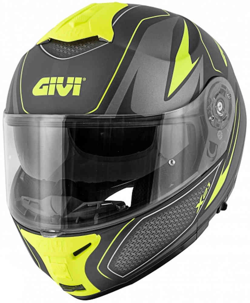 X.21 Шлем Challenger Shiver GIVI, черный матовый/желтый фотографии