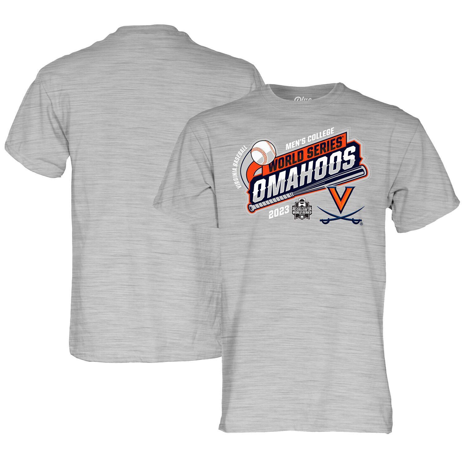 

Синяя 84-серая мужская футболка Мировой серии бейсбольного колледжа Virginia Cavaliers 2023 NCAA, Синий