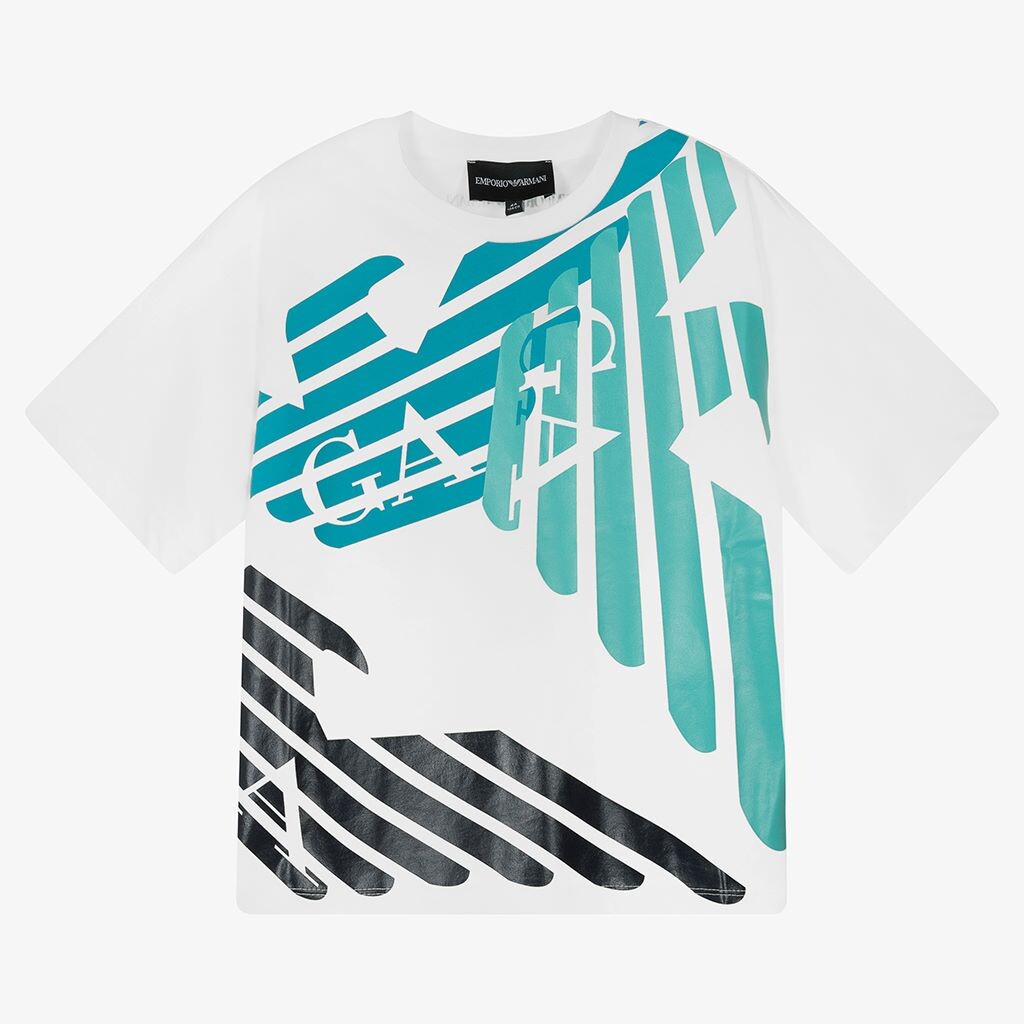 

Белая футболка с принтом Multi Eagle Armani, белый