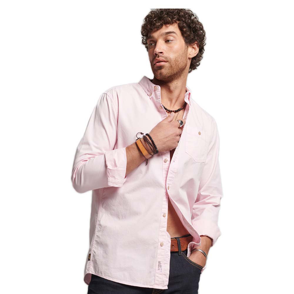 

Рубашка с длинным рукавом Superdry Merchant, розовый