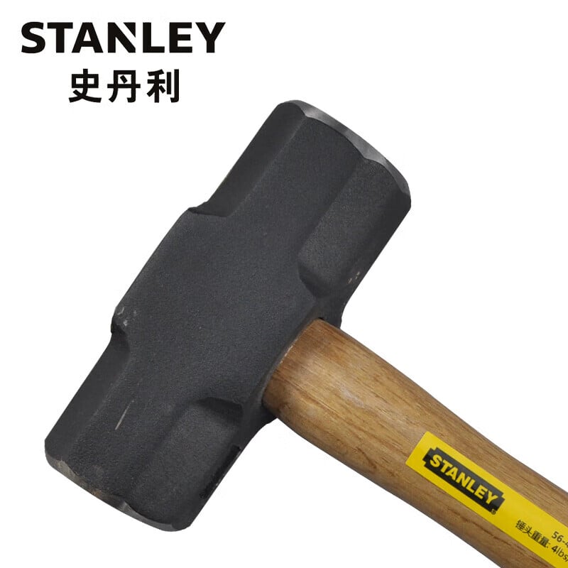 Stanley STANLEY восьмиугольный молоток для каменной кладки с деревянной ручкой, 4 фунта, декоративный молоток со стальной ручкой, молоток 56-401-23C