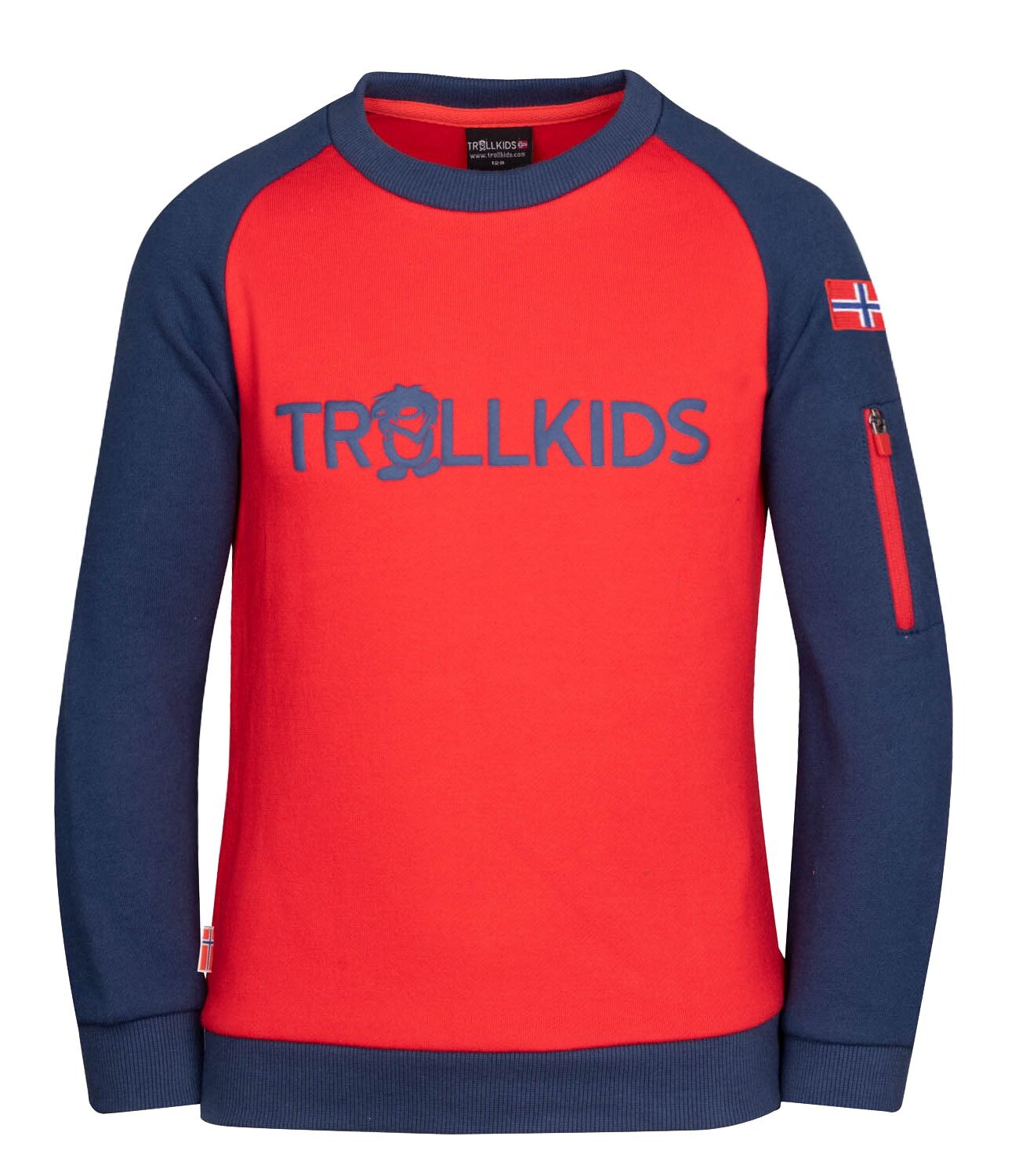 

Толстовка Trollkids Sandefjord, цвет Hellrot/Blau