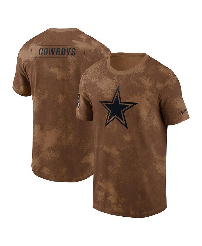 

Мужская коричневая футболка Dallas Cowboys 2023 Salute To Service Sideline Nike, коричневый