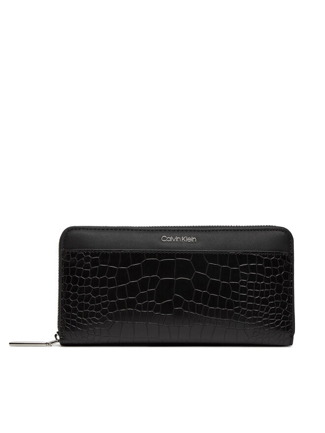 

Кошелек Ck Must Lg Zip Around_Croco Calvin Klein, черный