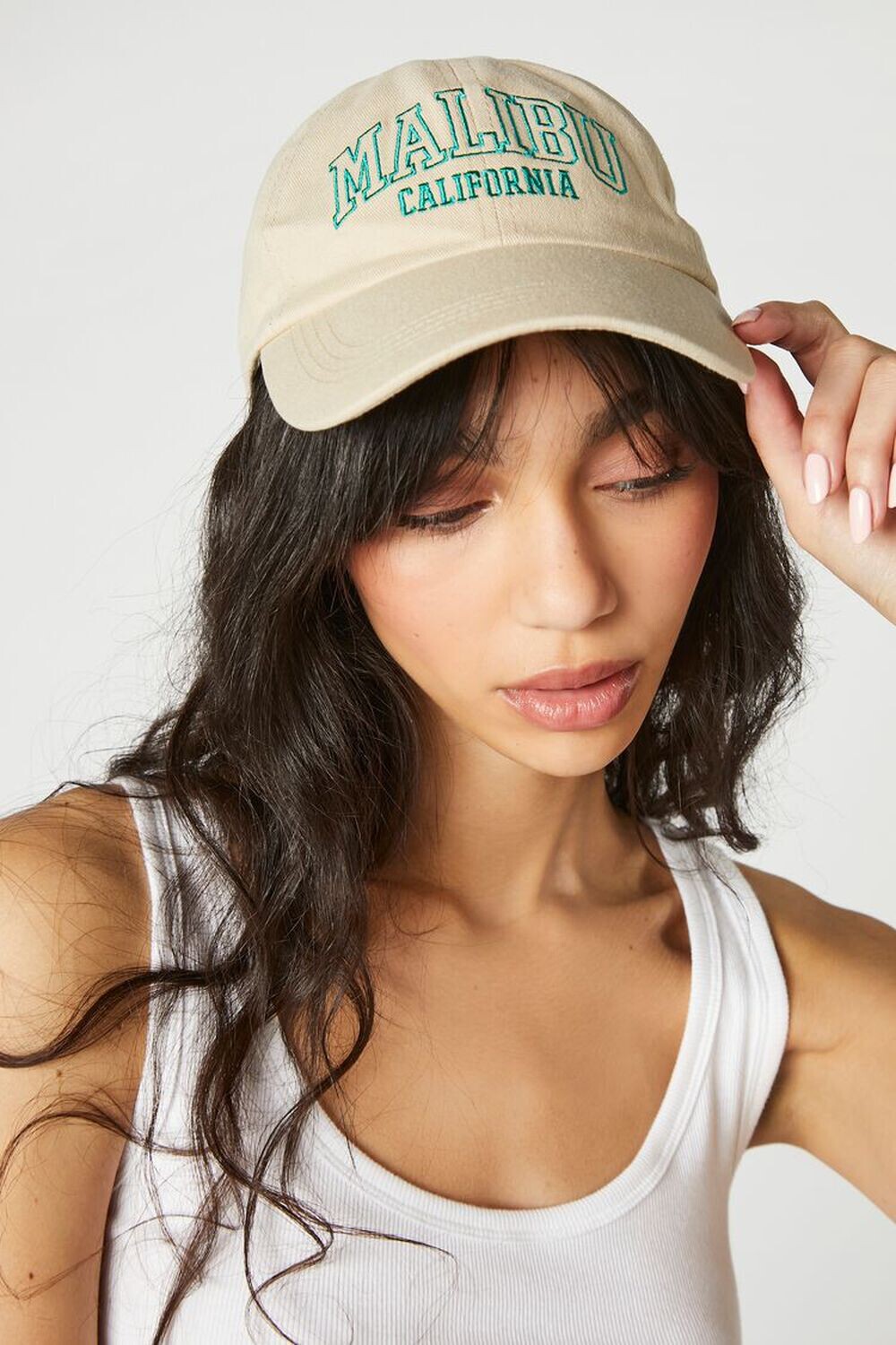 

Бейсболка Malibu с вышивкой Forever 21, коричневый