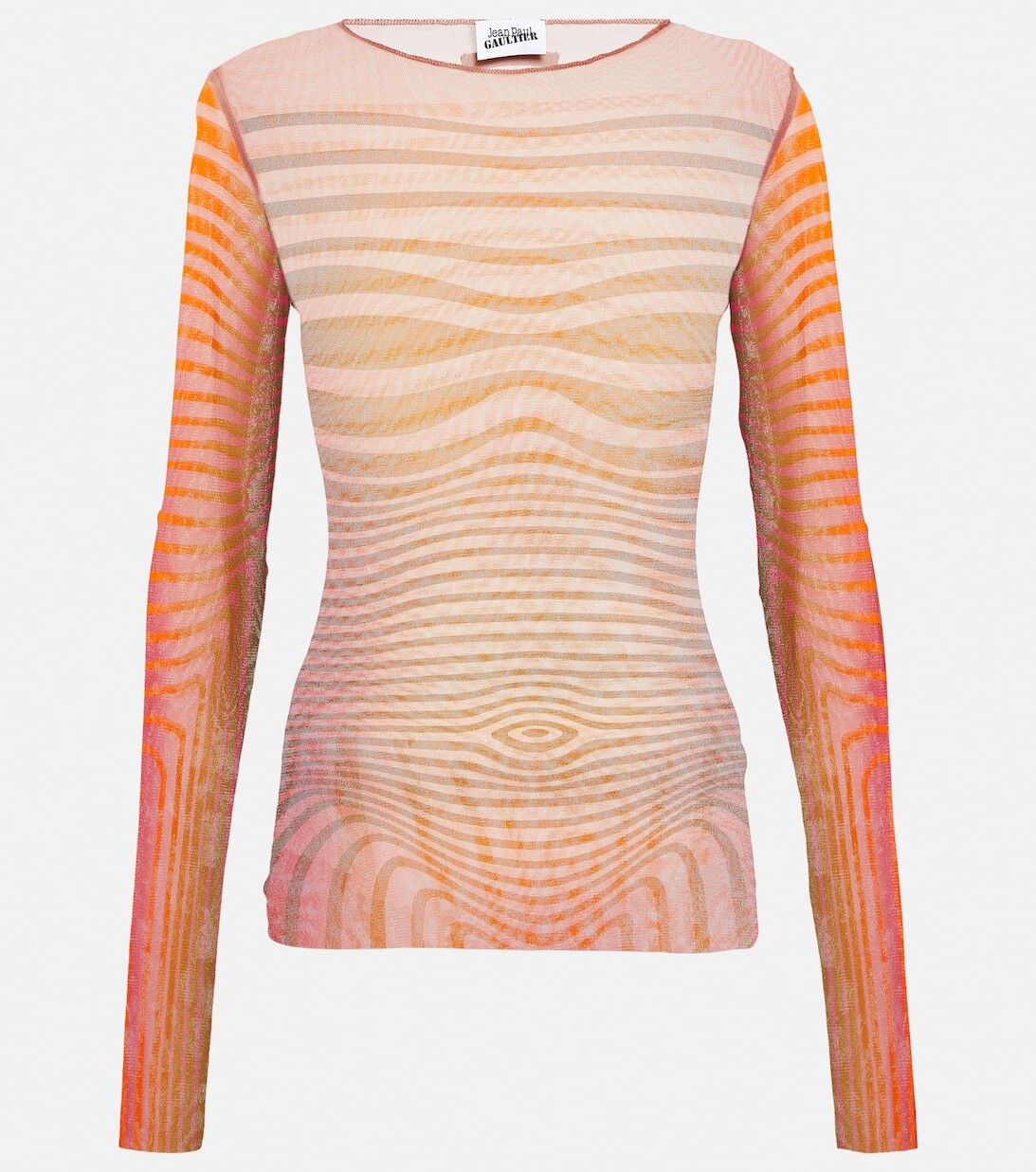 

Сетчатый топ Morphing Stripes JEAN PAUL GAULTIER, оранжевый
