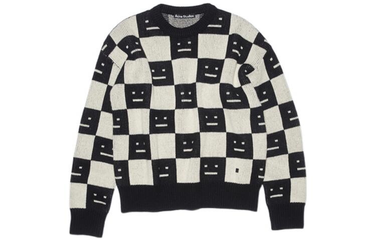 

Свитер мужской Acne Studios FW22 Face, черно-белый