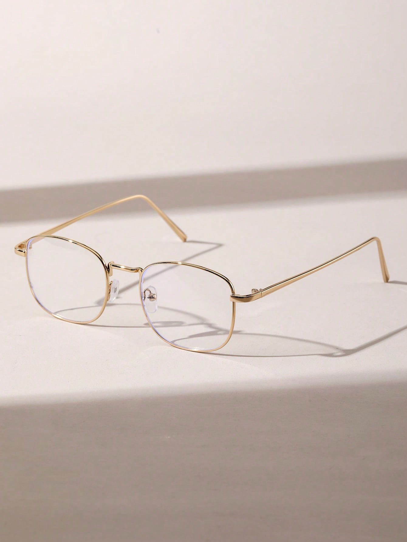1 шт. женские геометрические медные оправы модные простые классические деловые очки для чтения в полуоправе светильник защитой от синего света ульсветильник очки для защиты глаз