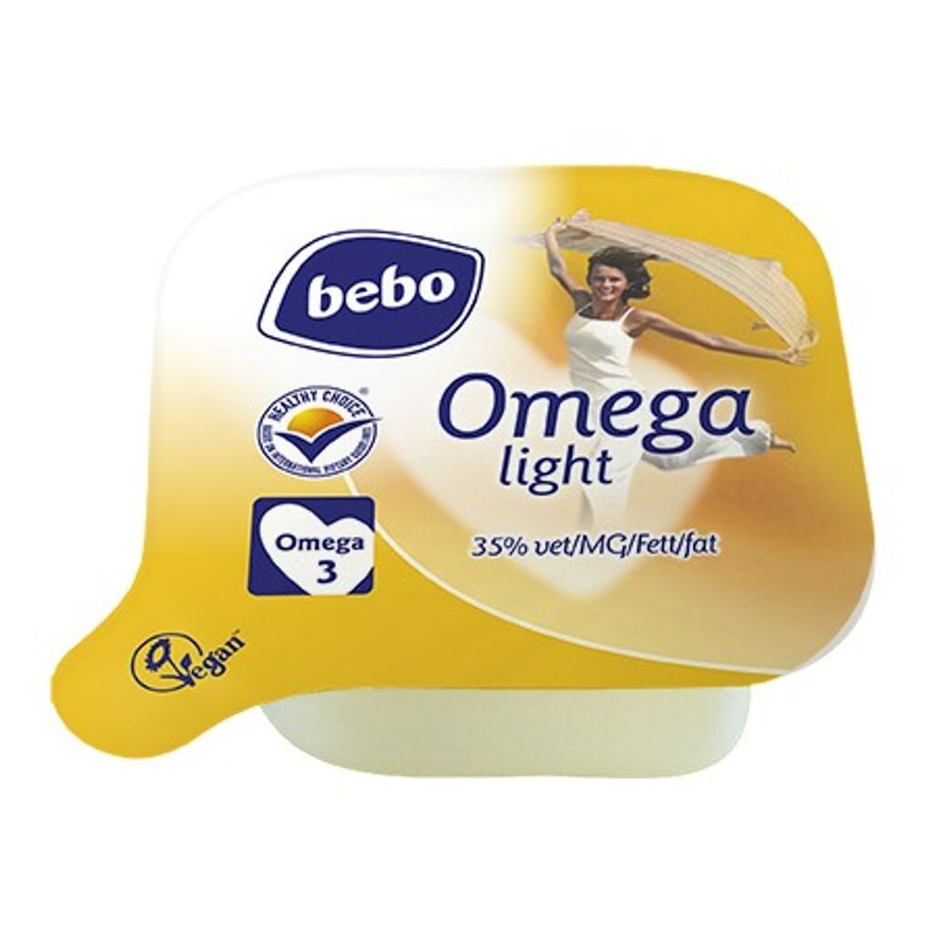 

Маргарин Bebo Omega Light 35% жирности коробка 400 шт. по 10 грамм.