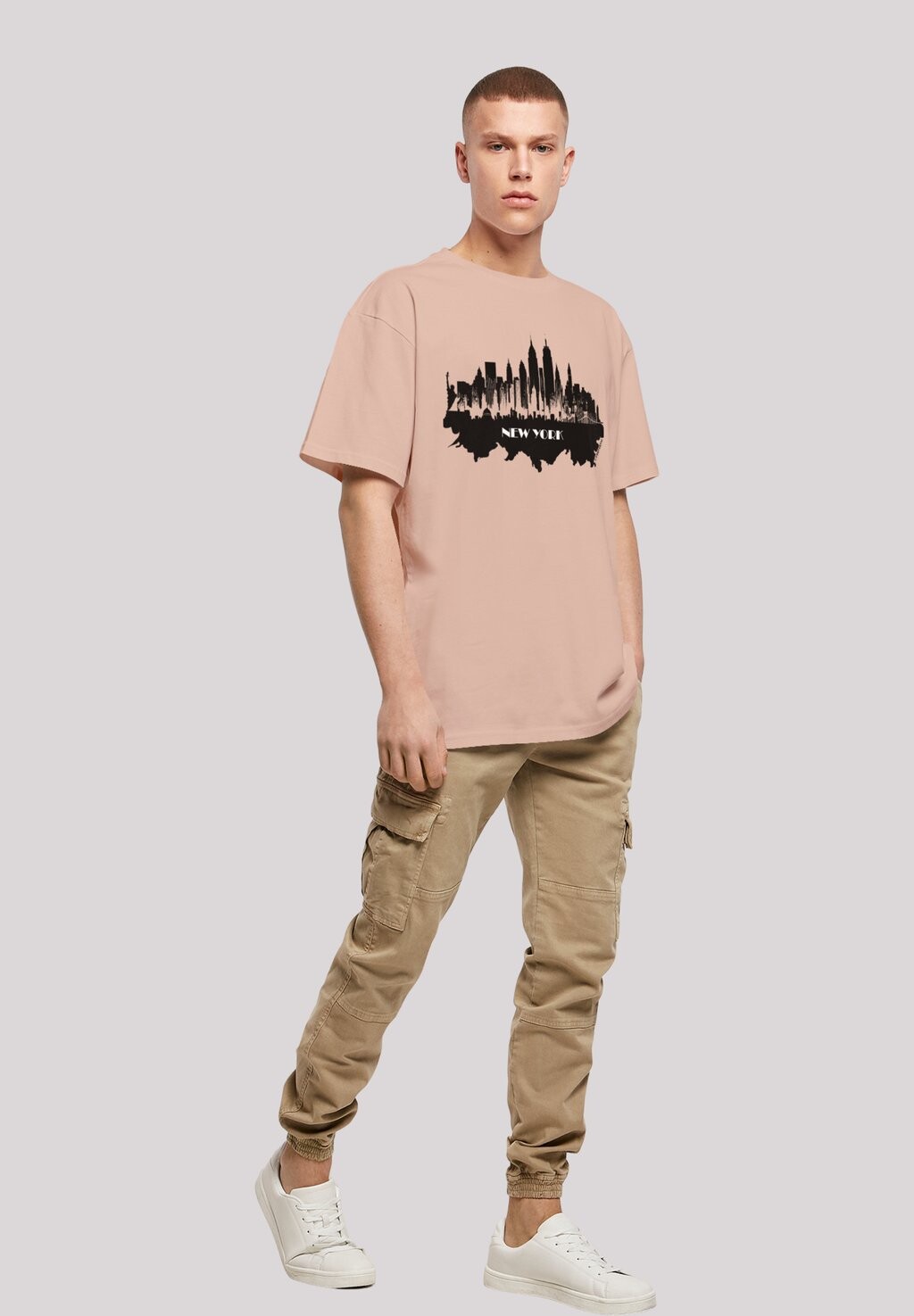 

Футболка с принтом CITIES COLLECTION NEW YORK SKYLINE F4NT4STIC, светло-розовый