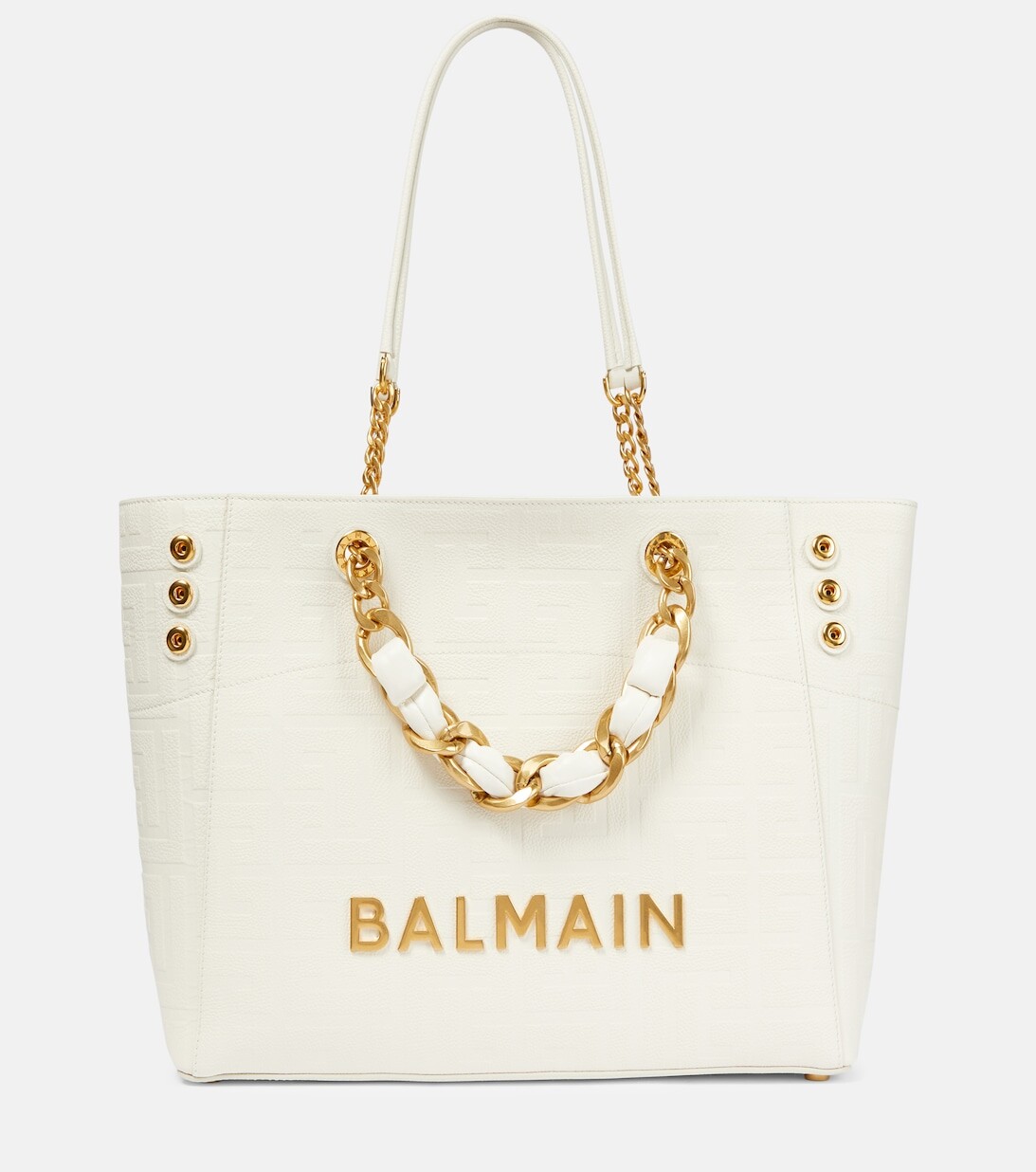 

Кожаная сумка-тоут 1945 года Balmain, белый
