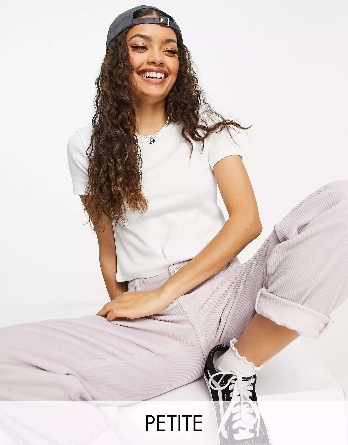 

Белая футболка на каждый день Topshop Petite, Белый