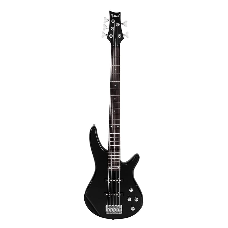 Басс гитара Glarry Black GIB 5 String Electric Bass Guitar Full Size SS Pick-up