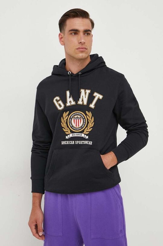 

Хлопковая толстовка Gant, темно-синий
