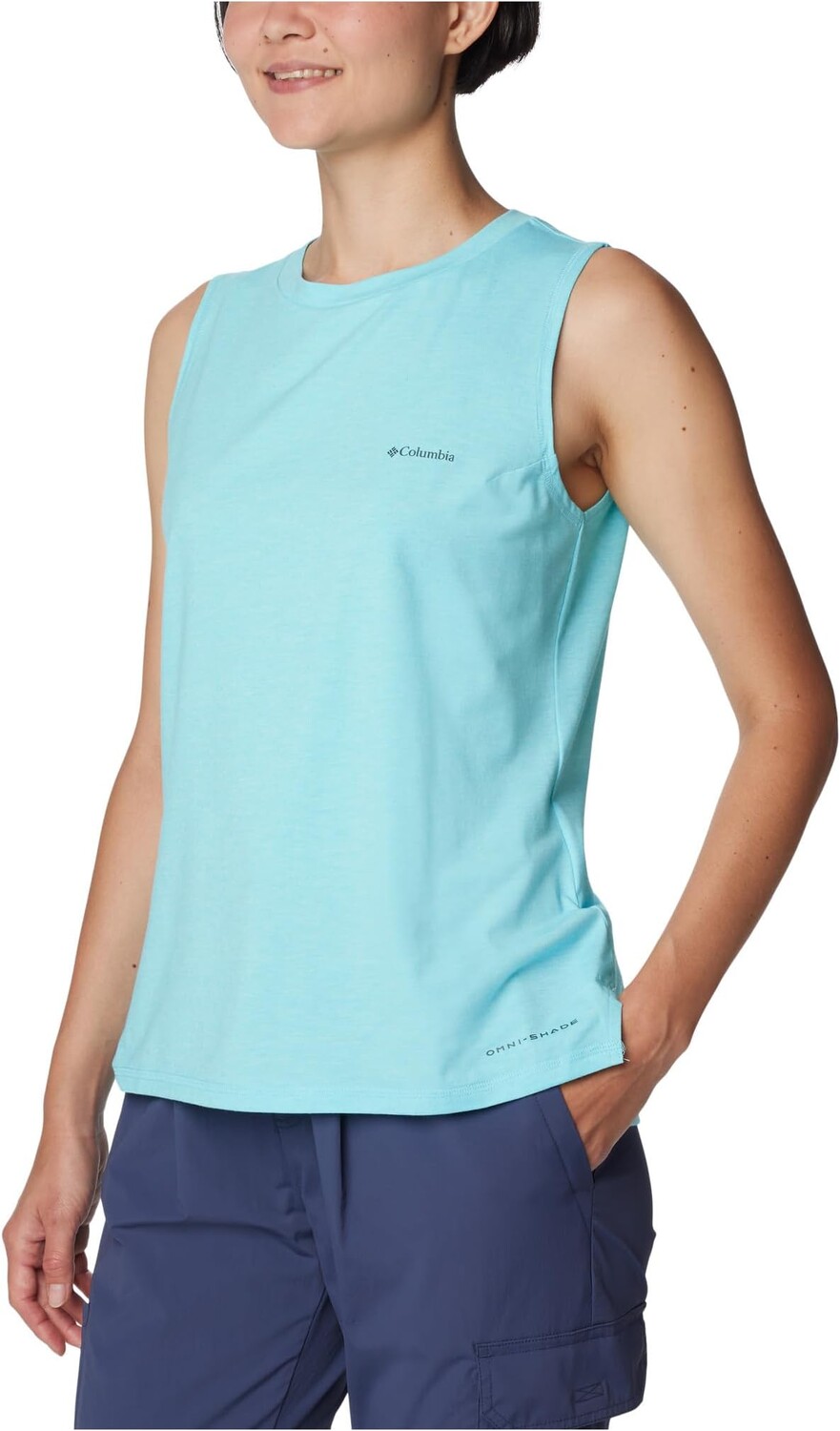 

Топ Columbia Sun Trek Tank, цвет Aquamarine Heather