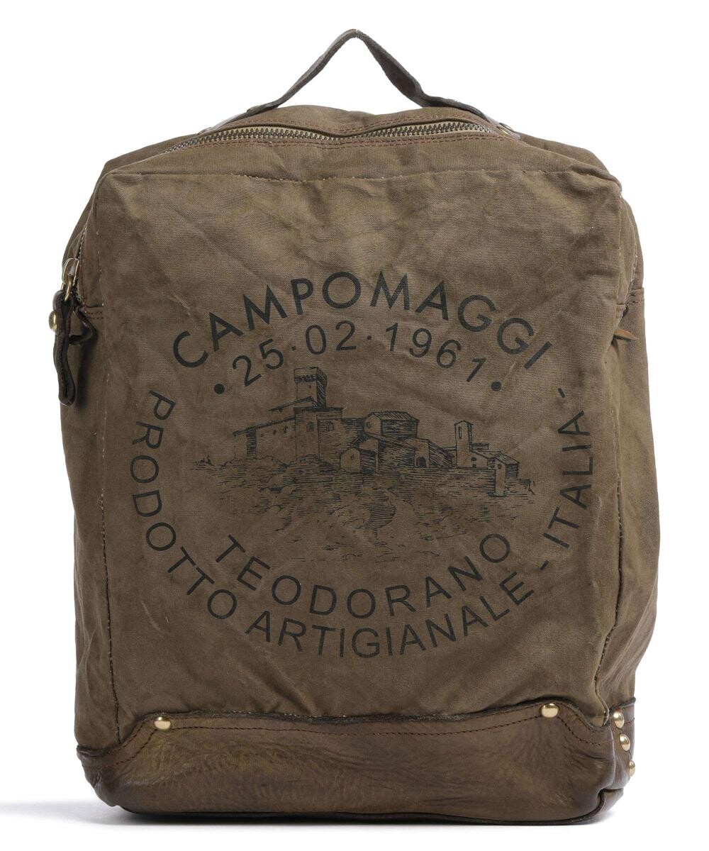 

Рюкзак 13″ парусина, мелкозернистая кожа Campomaggi, зеленый