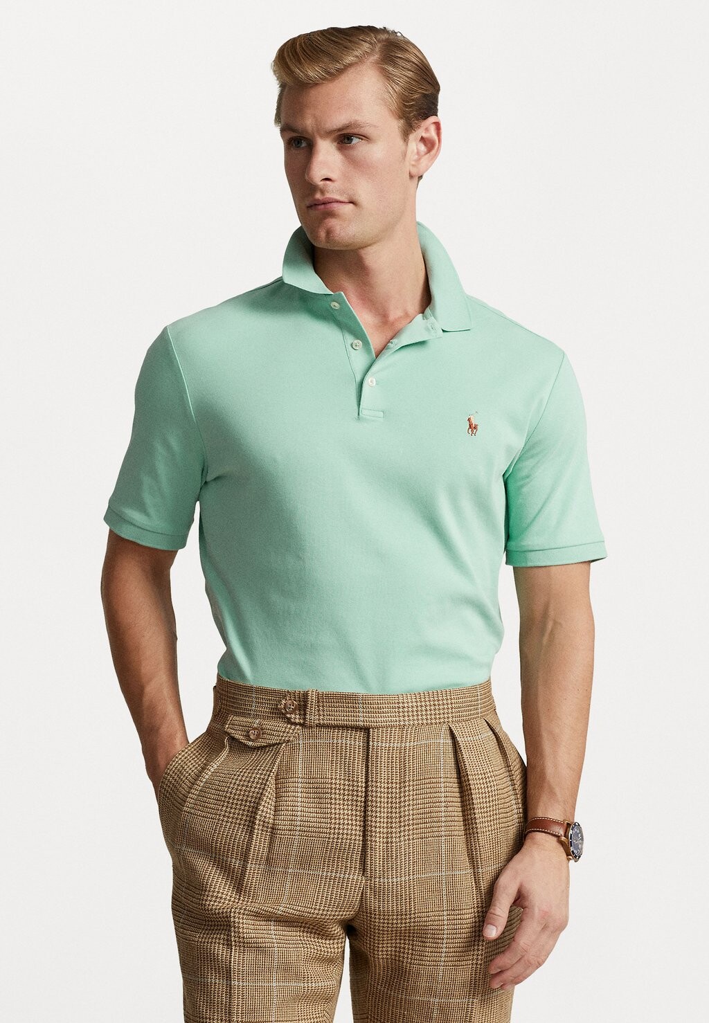 

Рубашка-поло SHORT SLEEVE Polo Ralph Lauren, цвет celadon