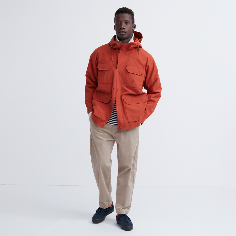 

Брюки Uniqlo эластичные узкие из хлопка и вельвета, бежевый