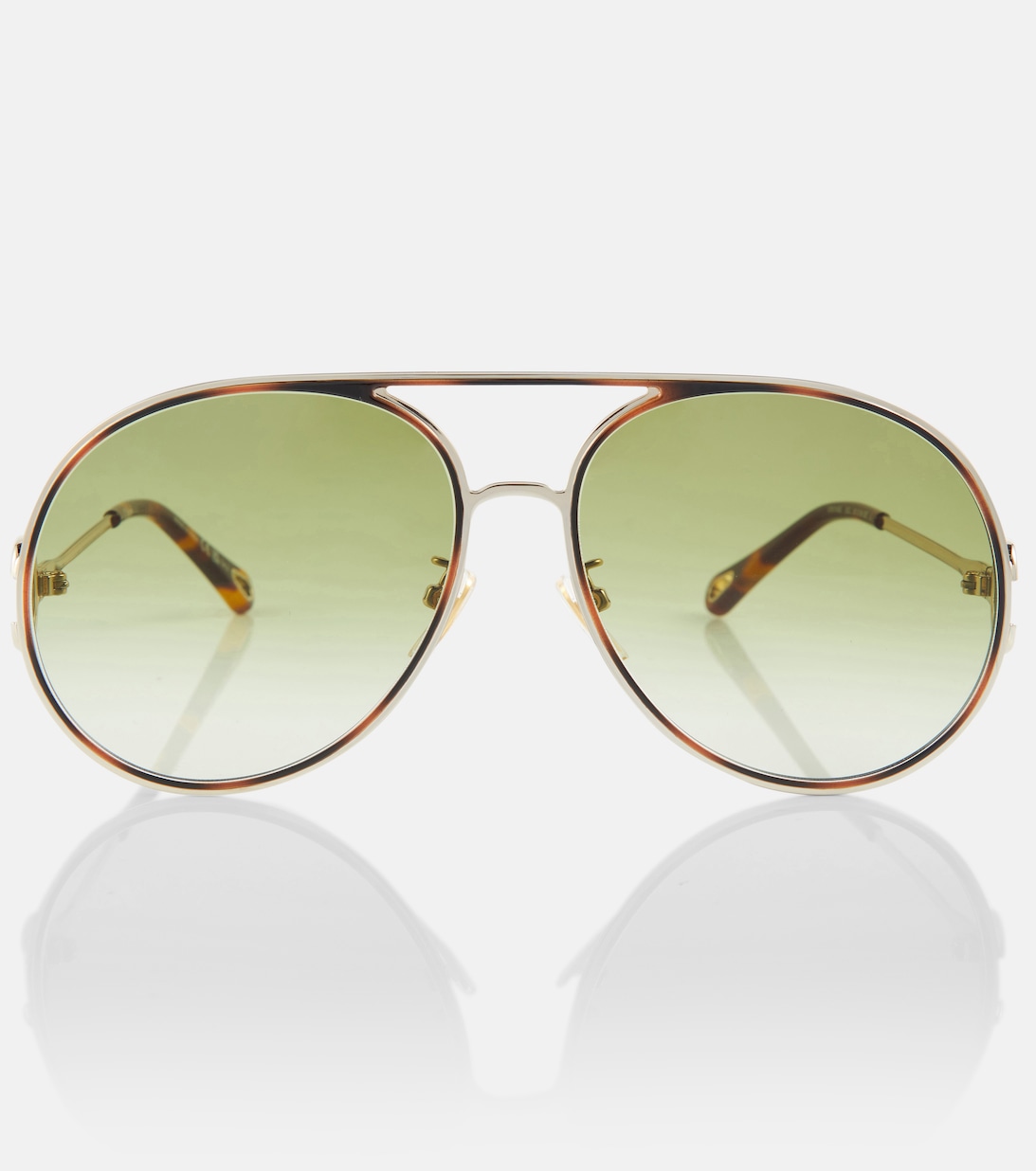 Солнцезащитные очки-авиаторы Austine Chloé, зеленый