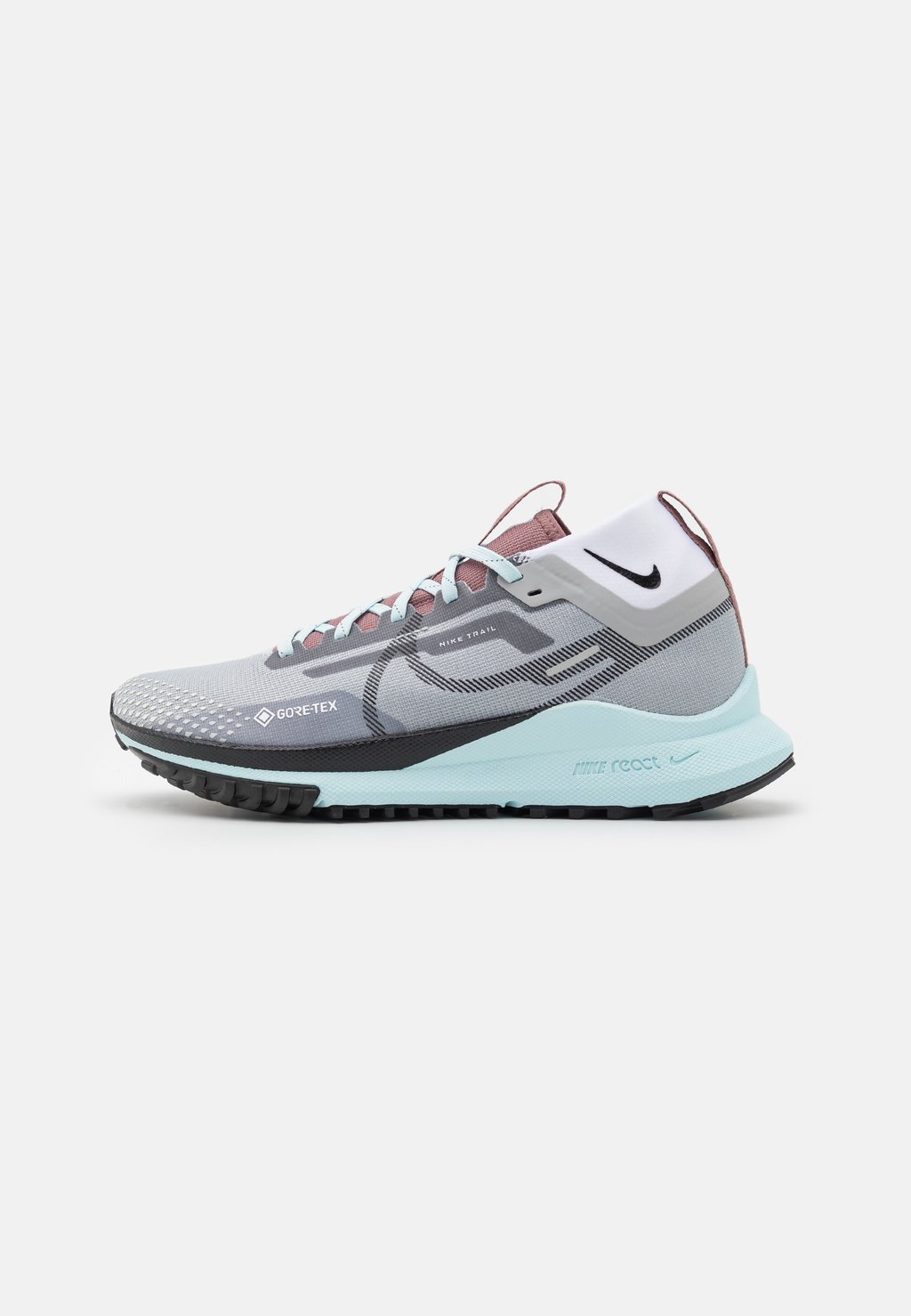 Кроссовки для бега по пересеченной местности REACT PEGASUS TRAIL 4 GTX Nike, цвет light smoke grey/black/glacier blue/football grey/white