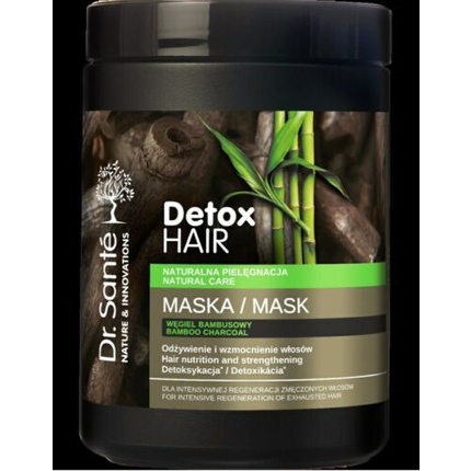 Sante Detox Маска для волос с бамбуковым углем 1000 мл, Dr Sante